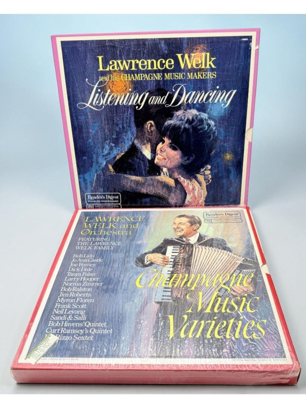 Lawrence Welk LP Record Box Sets Listening & Dancing / Champagne Music Makers